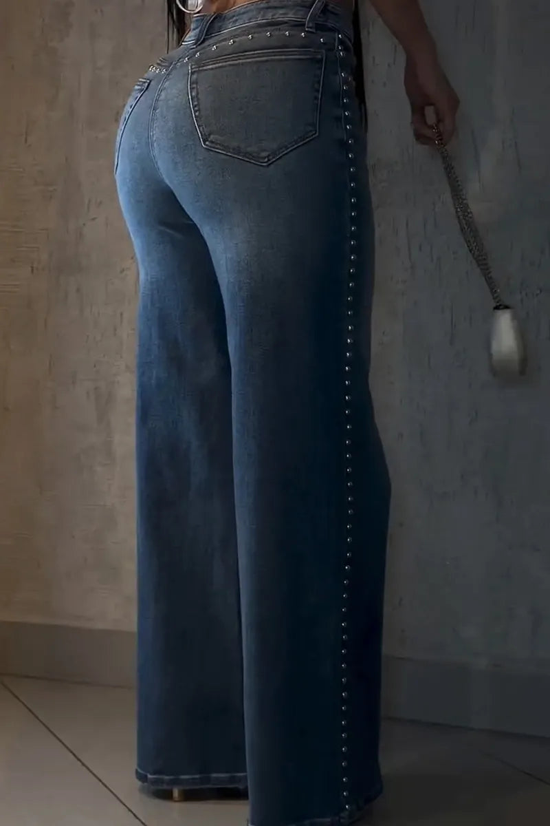 Stylish Women's Special Side Beaded Jeans
