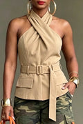 Women's Urban Crisscross Halter Top or Camo Shorts