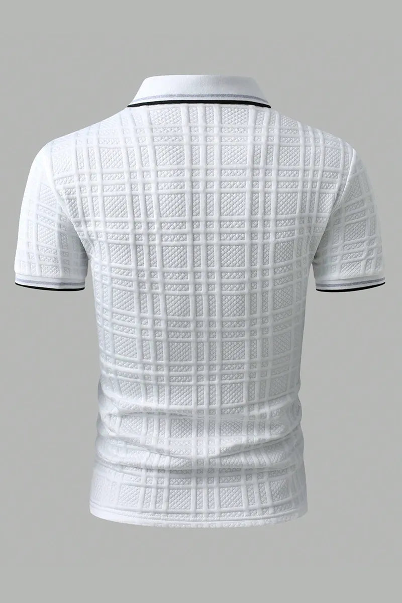 Men's Casual Commuter Patch-Up Half Placket Polo Shirt Polo Shirt For Men