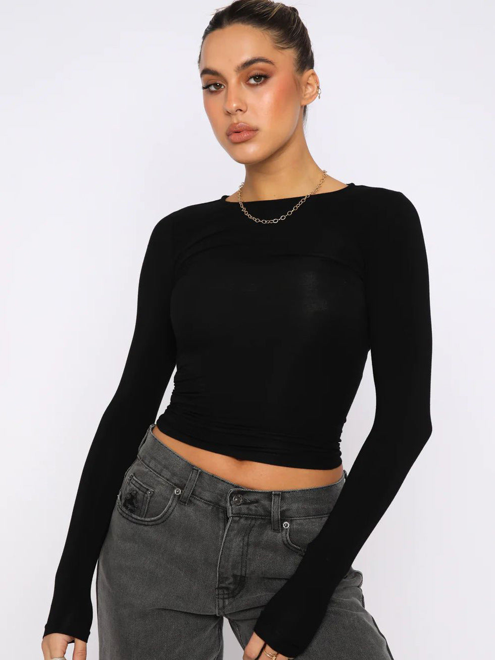 Casual Comfortable Breathable Stretch Long Sleeve Top
