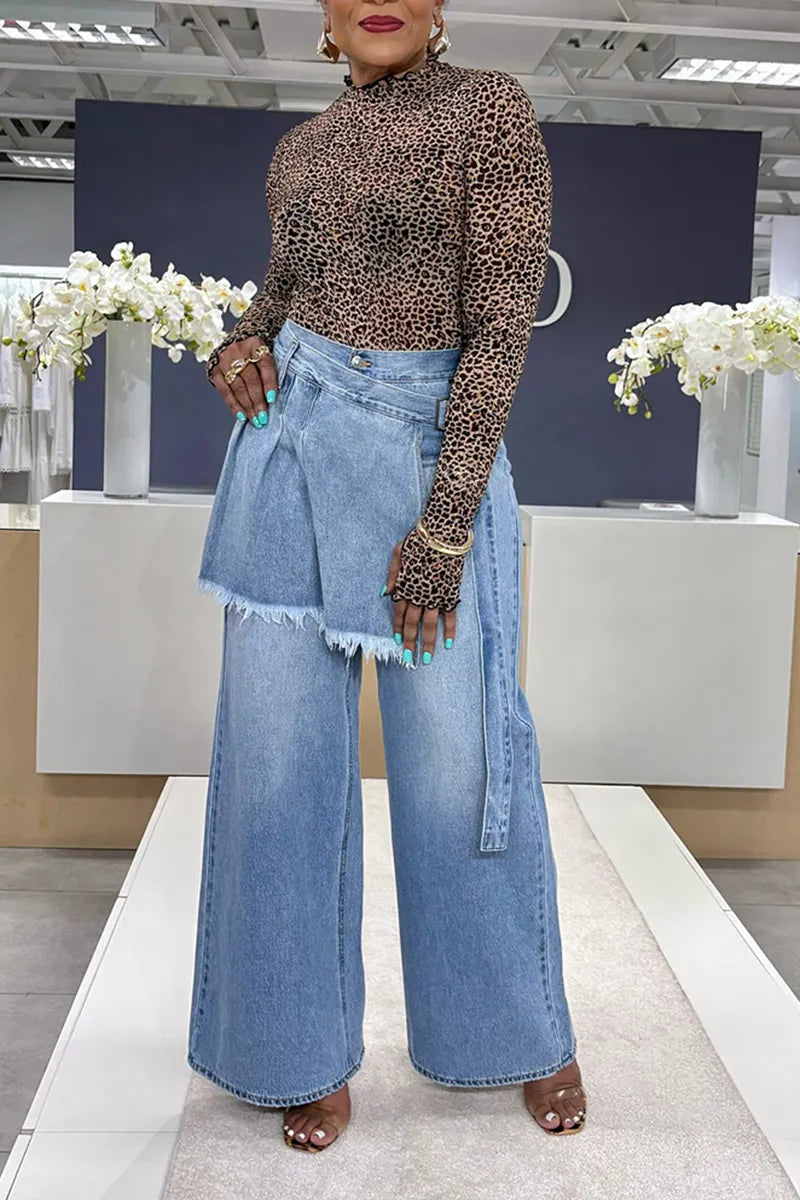 Women's Bestseller Casual Double Waist Trim Jeans
