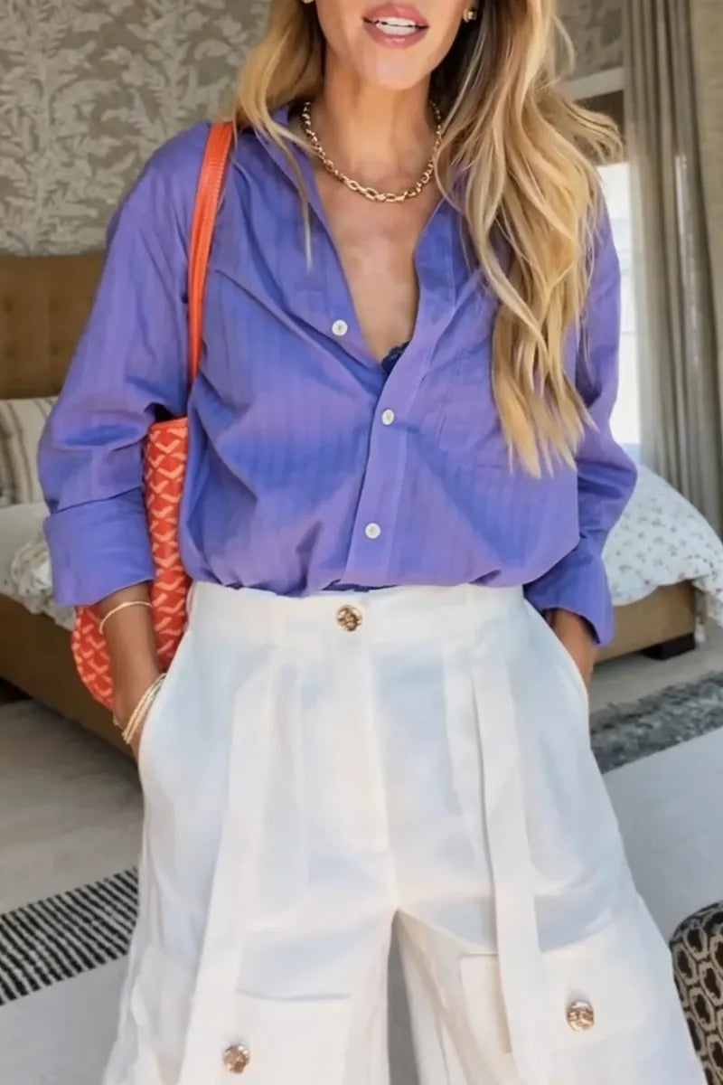 Women's Collar Shirt or Patchwork Pocket Pants