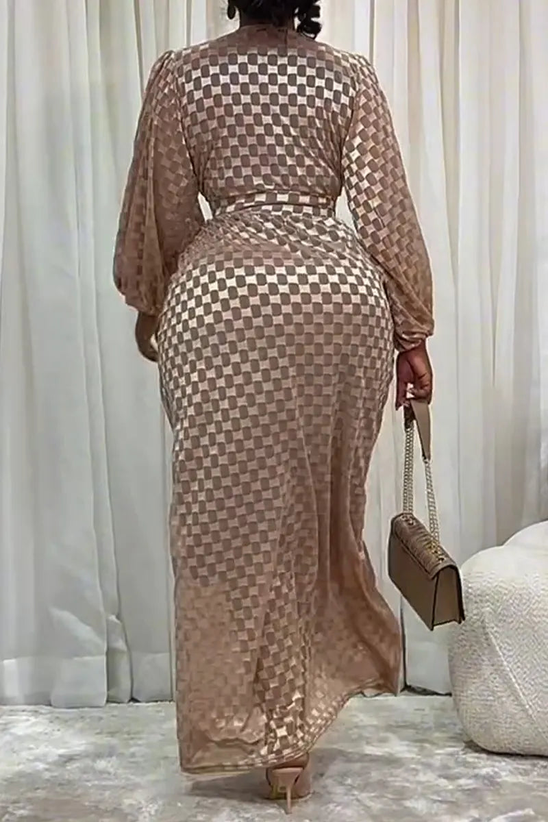 Women's V-neck Printed Top + Half Skirt Elegant Temperament Set