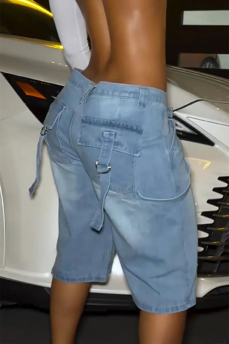Women's Casual Versatile Wide Leg Short Jeans