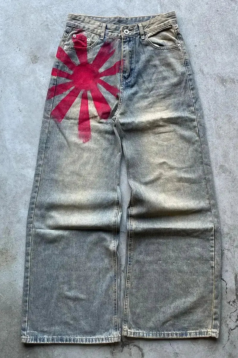 Women's Designer Print High Street Vibe Jeans