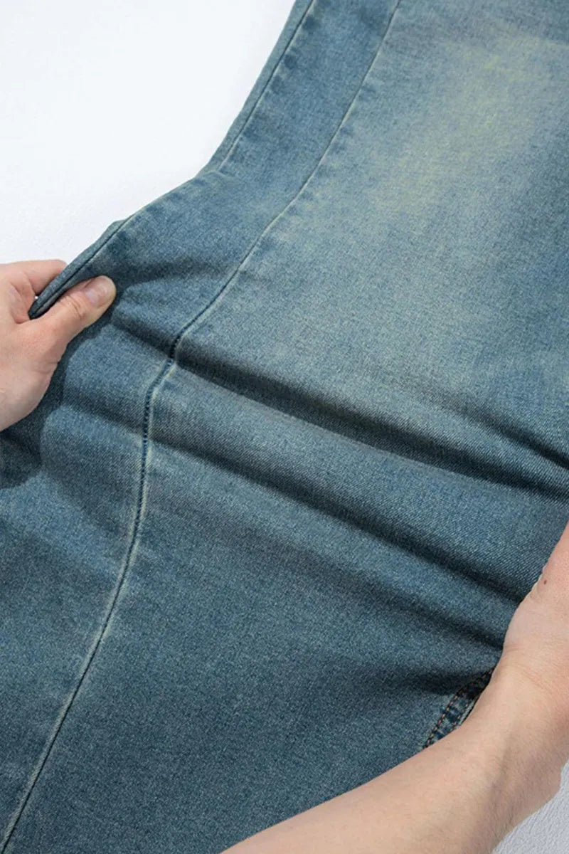 Women’s Mid-Rise Stretch Straight Jeans