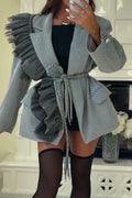 Women's Collar Patchwork Elegant Casual Jacket