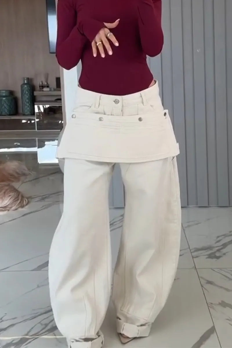 Women's Patchwork Casual Jeans