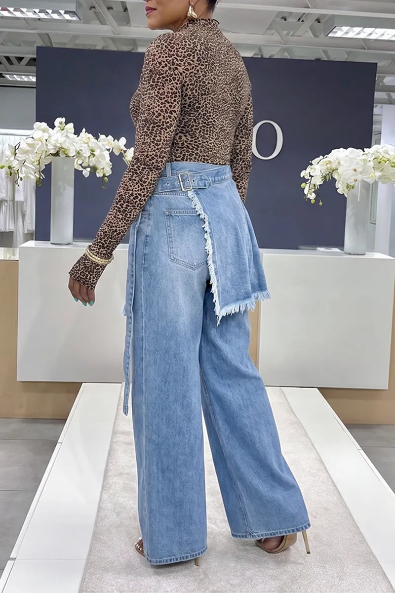 Women's Bestseller Casual Double Waist Trim Jeans
