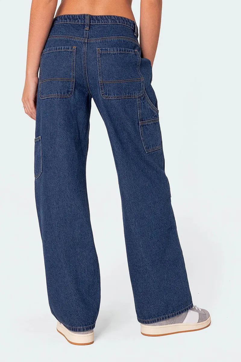Women's Stretchy Comfort Flex Waist Cargo Jeans