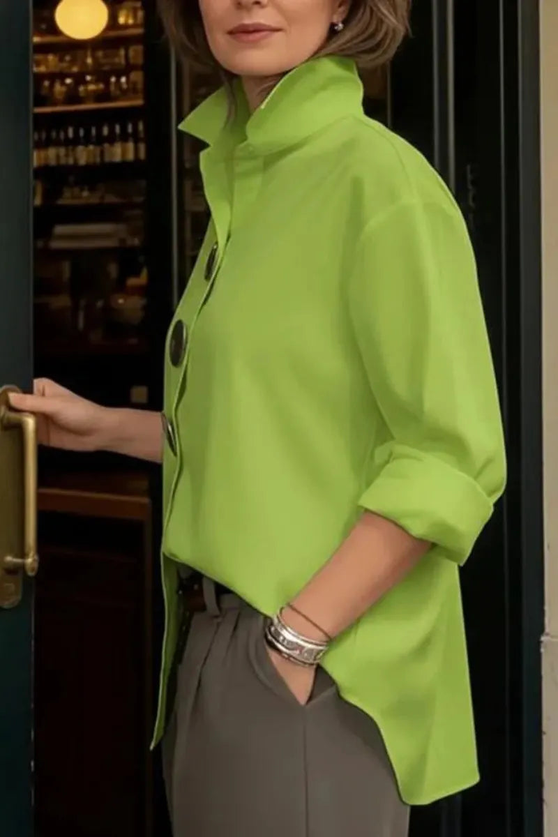 Women's Casual Button Decoration Loose Versatile Shirt