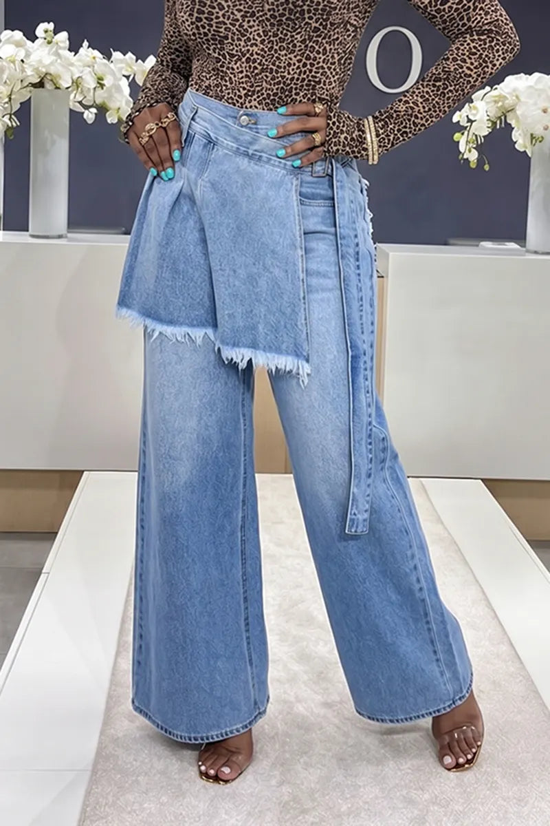 Women's Bestseller Casual Double Waist Trim Jeans