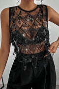Women's Casual Fringed  Vest Top